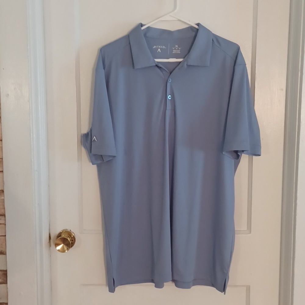 Antigua polo shirt men's size xlarge blue golf shirt
